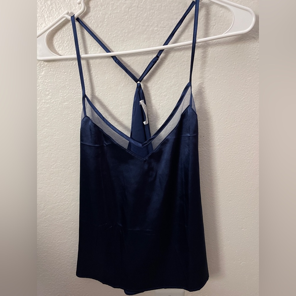Elegant Navy Blue Women's Tank Top